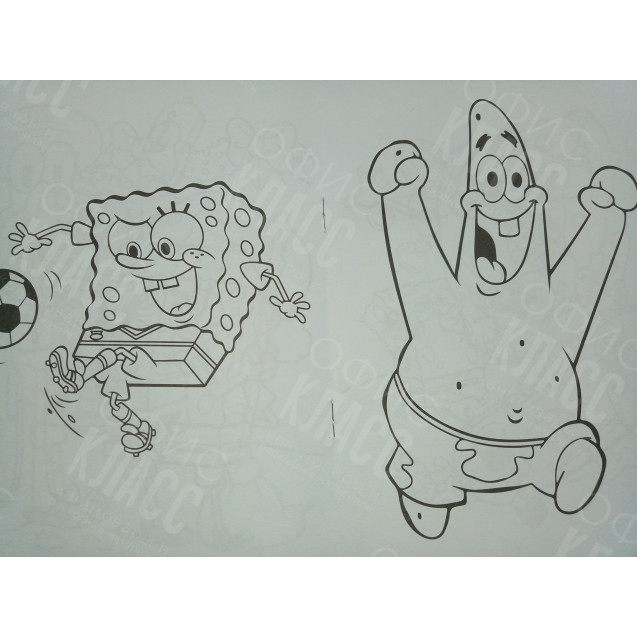 РАСКРАСКА ПОЛИГРАФИСТ (БЕНДЕРЫ) А5 6 ЛИСТОВ "ГУБКА БОБ"