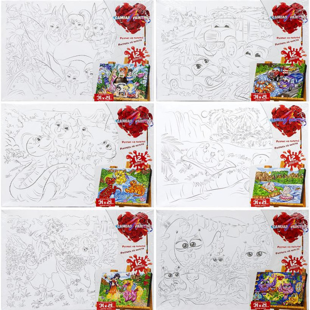 РОСПИСЬ НА ХОЛСТЕ "CANVAS PAINTING" 21СМ*31СМ ДТ-ОО-09305