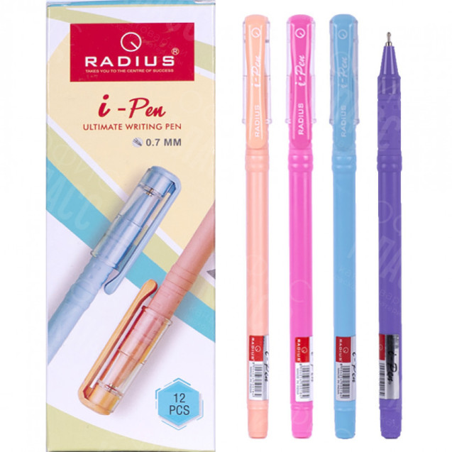 РУЧКА "I PEN" RADIUS ЦВЕТНОЙ ТОНИРОВАННЫЙ КОРПУС СИНЯЯ