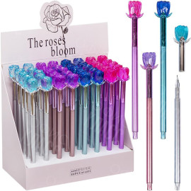 РУЧКА ГЕЛЕВАЯ "РОЗА" 6001 СИНЯЯ