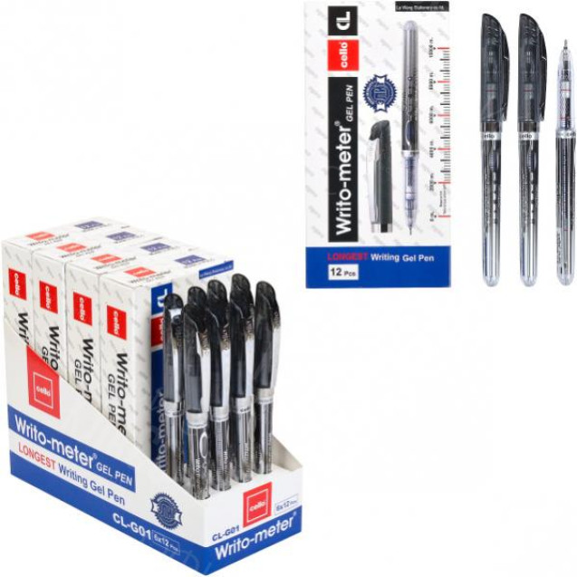 РУЧКА ГЕЛЕВАЯ «1500»  CELLO ЧЕРНАЯ