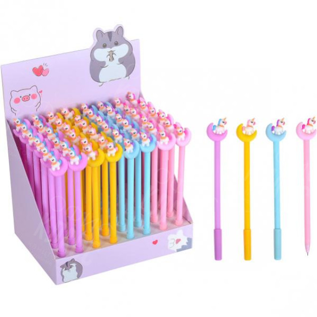 РУЧКА ГЕЛЕВАЯ 6048 «МЕСЯЦ-ЕДИНОРОГ»  СИНЯЯ