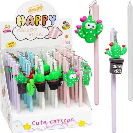 РУЧКА ГЕЛЕВАЯ MD-138-1 "КАКТУС" СИНЯЯ