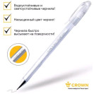 РУЧКА ГЕЛЬ 0.8ММ HI-JELL PASTEL БЕЛАЯ HJR-500P CROWN РЕЛЬЕФ