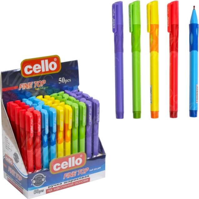 РУЧКА МАСЛЯНАЯ «FINE TOP»  CELLO CL1361–50 ТРЕНАЖЕР ПРАВША СИНЯЯ