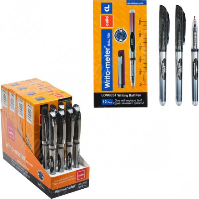 РУЧКА МАСЛЯНАЯ CELLO/ELLOT WRITO METER 10 КМ ЧЕРНАЯ