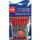 РУЧКА МАСЛЯНАЯ MAXRITER CELLO КРАСНАЯ