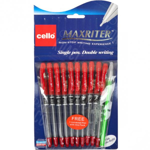РУЧКА МАСЛЯНАЯ MAXRITER CELLO КРАСНАЯ