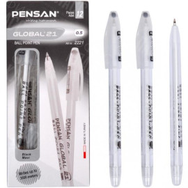 РУЧКА ШАРИКОВАЯ "GLOBAL" 2221 ЧЕРНАЯ