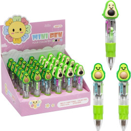 РУЧКА ШАРИКОВАЯ ДЕТСКАЯ 4 ЦВЕТА МИНИ "АВОКАДО" 881-3