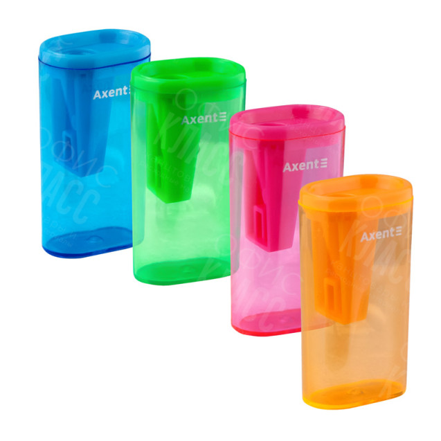 ТОЧИЛКА ДЛЯ КАРАНДАШЕЙ С КОНТЕЙНЕРОМ AXENT LIGHTER 1155-A, АССОРТИ