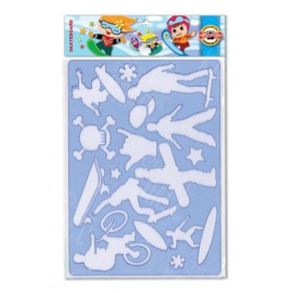 ТРАФАРЕТ "СКЕЙТБОРД", KOH-I-NOOR 325Х202Х2 ММ