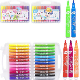 ФЛОМАСТЕР 24 ЦВЕТА 229-24 "WATER COLOR PEN" В ПЛАСТИКОВОМ БОКСЕ