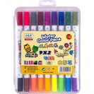 ФЛОМАСТЕР ДВУХЦВЕТНЫЙ 9 ШТУК 18 ЦВЕТОВ 8059–18 В ПЛАСТИКОВОМ БОКСЕ