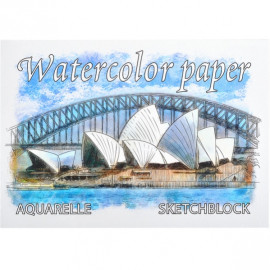 АЛЬБОМ-ПЛАНШЕТ ДЛЯ АКВАРЕЛИ А4 20 ЛИСТОВ, 200  Г/М², КЛЕЕНЫЙ АЛЬБОМ-ПЛАНШЕТ ДЛЯ АКВАРЕЛИ А4 20 ЛИСТОВ, 200  Г/М², КЛЕЕНЫЙ