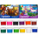 ГУАШЬ 12 ЦВЕТОВ 15МЛ ФАНТАЗИЯ 25С 1529-08 ЛУЧ