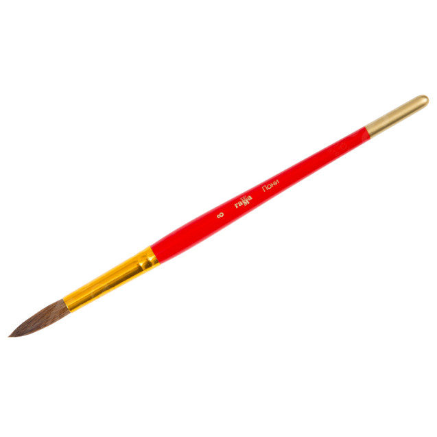 КИСТЬ ПОНИ №8 КРУГЛАЯ ГАММА