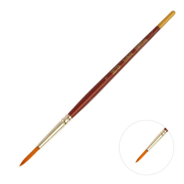 КИСТЬ СИНТЕТИКА №7 КРУГЛАЯ (3,8ММ) ДЕКОЛА 2066777