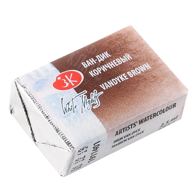 КРАСКА АКВАРЕЛЬНАЯ ВАН-ДИК КОРИЧНЕВЫЙ (КЮВЕТА) 1911401