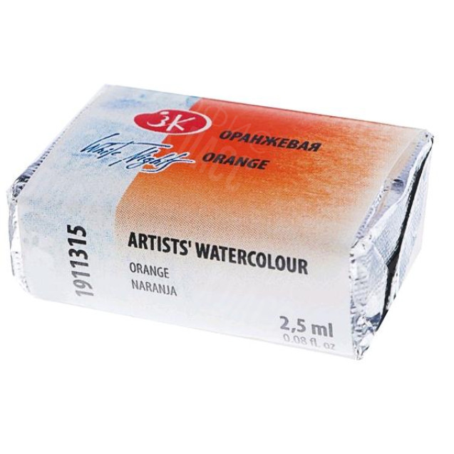 КРАСКА АКВАРЕЛЬНАЯ ОРАНЖЕВАЯ (КЮВЕТА) 1911315