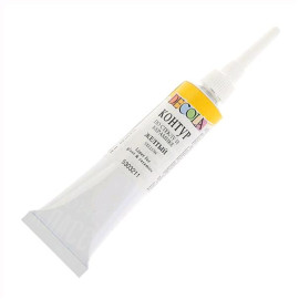 КРАСКА АКРИЛОВАЯ КОНТУР ПО СТЕКЛУ И КЕРАМИКЕ ЖЕЛТЫЙ 18МЛ DECOLA 5303211