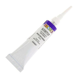 КРАСКА АКРИЛОВАЯ КОНТУР ПО СТЕКЛУ И КЕРАМИКЕ ФИОЛЕТ.18МЛ DECOLA 5303607