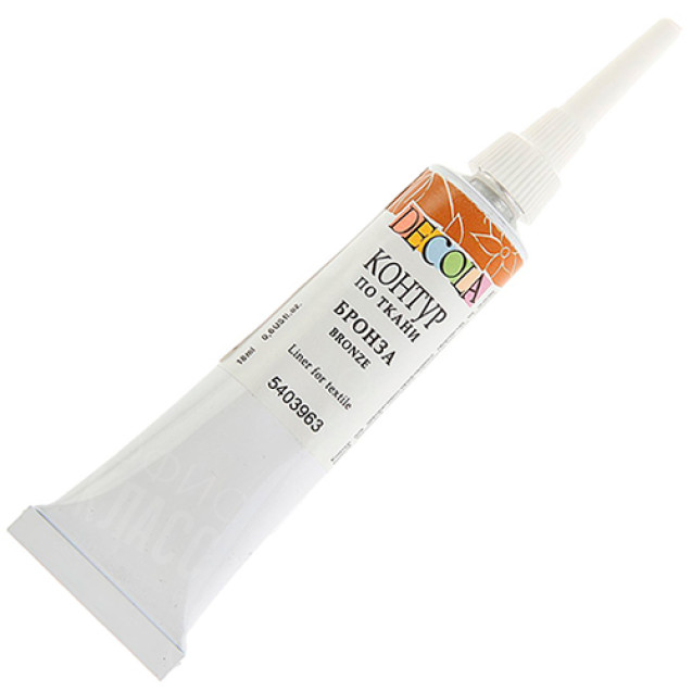 КРАСКА АКРИЛОВАЯ КОНТУР ТКАНЬ БРОНЗА 18МЛ DECOLA 5403963