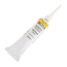 КРАСКА АКРИЛОВАЯ КОНТУР ТКАНЬ ЖЕЛТЫЙ 18МЛ DECOLA 5403211