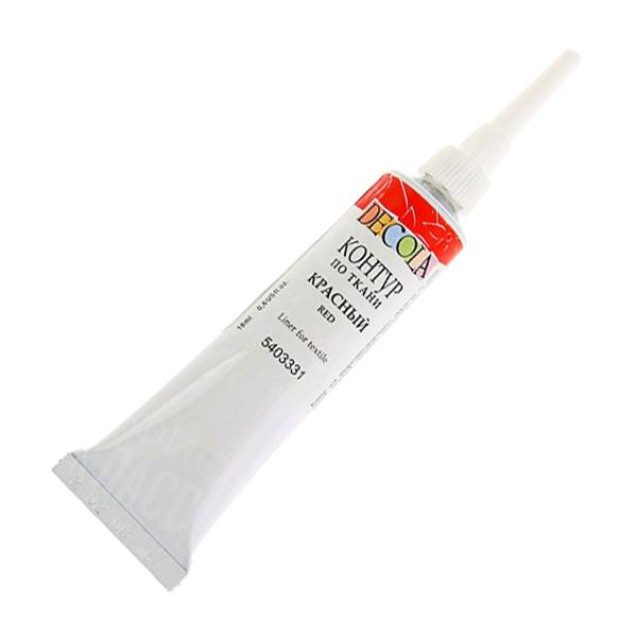 КРАСКА АКРИЛОВАЯ КОНТУР ТКАНЬ КРАСНЫЙ 18МЛ DECOLA 5403331