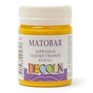 КРАСКА АКРИЛОВАЯ МАТОВАЯ ЖЕЛТАЯ СРЕДНЯЯ 50МЛ DECOLA 14328220