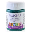 КРАСКА АКРИЛОВАЯ МАТОВАЯ ИЗУМРУДНАЯ 50МЛ DECOLA 14328720
