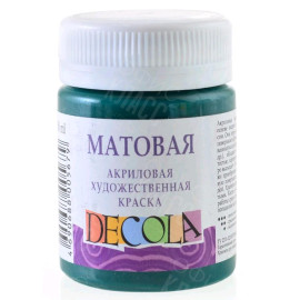 КРАСКА АКРИЛОВАЯ МАТОВАЯ ИЗУМРУДНАЯ 50МЛ DECOLA 14328720