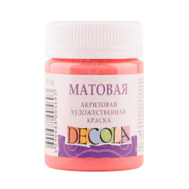 КРАСКА АКРИЛОВАЯ МАТОВАЯ КОРАЛЛОВАЯ 50МЛ DECOLA 14328355