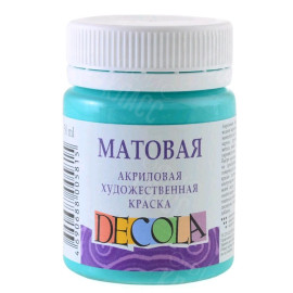 КРАСКА АКРИЛОВАЯ МАТОВАЯ МЯТНАЯ 50МЛ DECOLA 14328735