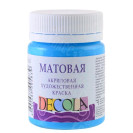 КРАСКА АКРИЛОВАЯ МАТОВАЯ НЕБЕСНО-ГОЛУБАЯ 50МЛ DECOLA 14328512