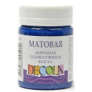 КРАСКА АКРИЛОВАЯ МАТОВАЯ СИНЯЯ ТЕМНАЯ 50МЛ DECOLA 14328517