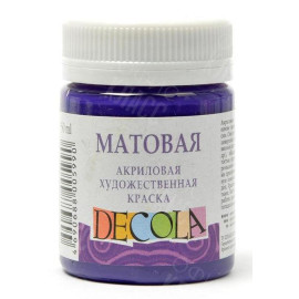 КРАСКА АКРИЛОВАЯ МАТОВАЯ ФИОЛЕТОВАЯ 50МЛ DECOLA 14328607