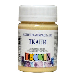 КРАСКА АКРИЛОВАЯ ТКАНЬ ЗОЛОТО МЕТ. 50МЛ DECOLA 4128965