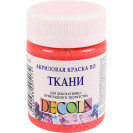 КРАСКА АКРИЛОВАЯ ТКАНЬ КОРАЛЛОВАЯ 50МЛ DECOLA 4128355