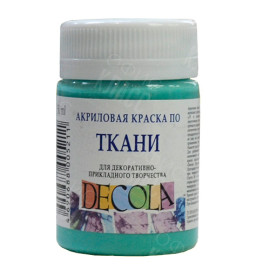 КРАСКА АКРИЛОВАЯ ТКАНЬ МЯТНАЯ 50МЛ DECOLA 4128735