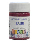 КРАСКА АКРИЛОВАЯ ТКАНЬ РОЗОВАЯ ТЕМНАЯ 50МЛ DECOLA 4128334