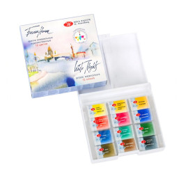 КРАСКИ 12 ЦВЕТОВ АКВАРЕЛЬНЫЕ.ХУДОЖЕСТВЕННЫЕ БЕЛЫЕ НОЧИ(КЮВЕТЫ) 1942036