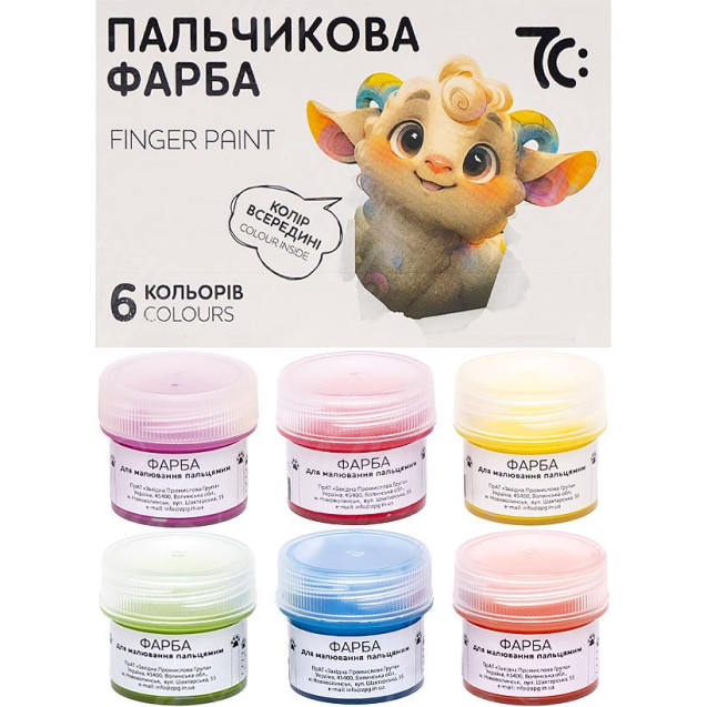 НАБОР ПАЛЬЧИКОВЫХ КРАСОК 6*16 МЛ, 7С: 7C40601