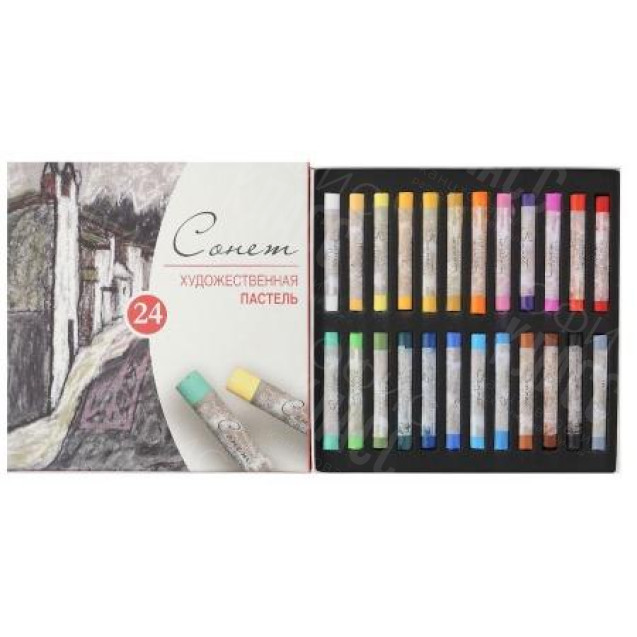 ПАСТЕЛЬ 24 ЦВЕТА ХУДОЖЕСТВЕННАЯ СОНЕТ 7141224
