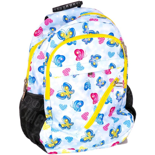 РЮКЗАК ОРТОПЕДИЧЕСКИЙ LEADER "МОТЫЛЬКИ" 42*29*15СМ 982330