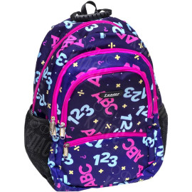 РЮКЗАК ОРТОПЕДИЧЕСКИЙ LEADER CITY "БУКВЫ" M 42*29*15СМ 982499