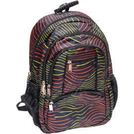 РЮКЗАК ОРТОПЕДИЧЕСКИЙ LEADER CITY "ЧЕРНЫЙ - ОРАНЖЕВЫЙ" M 42*29*15СМ 982542