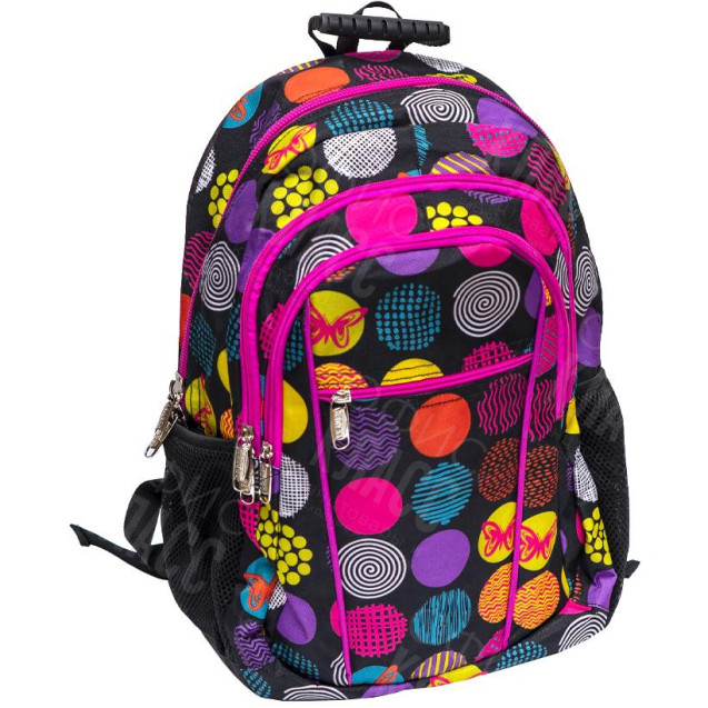 РЮКЗАК ОРТОПЕДИЧЕСКИЙ LEADER CITY "ШАРЫ" M 42*29*15СМ 982546