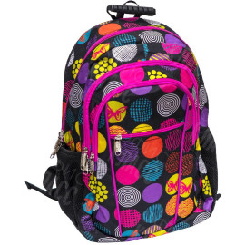 РЮКЗАК ОРТОПЕДИЧЕСКИЙ LEADER CITY "ШАРЫ" M 42*29*15СМ 982546