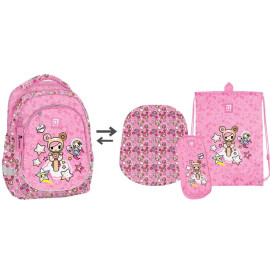 РЮКЗАК ШКОЛЬНЫЙ КАРКАСНЫЙ + СУМКА ДЛЯ ОБУВИ + ПЕНАЛ "KITE" /SET_TK22-700M(2P)